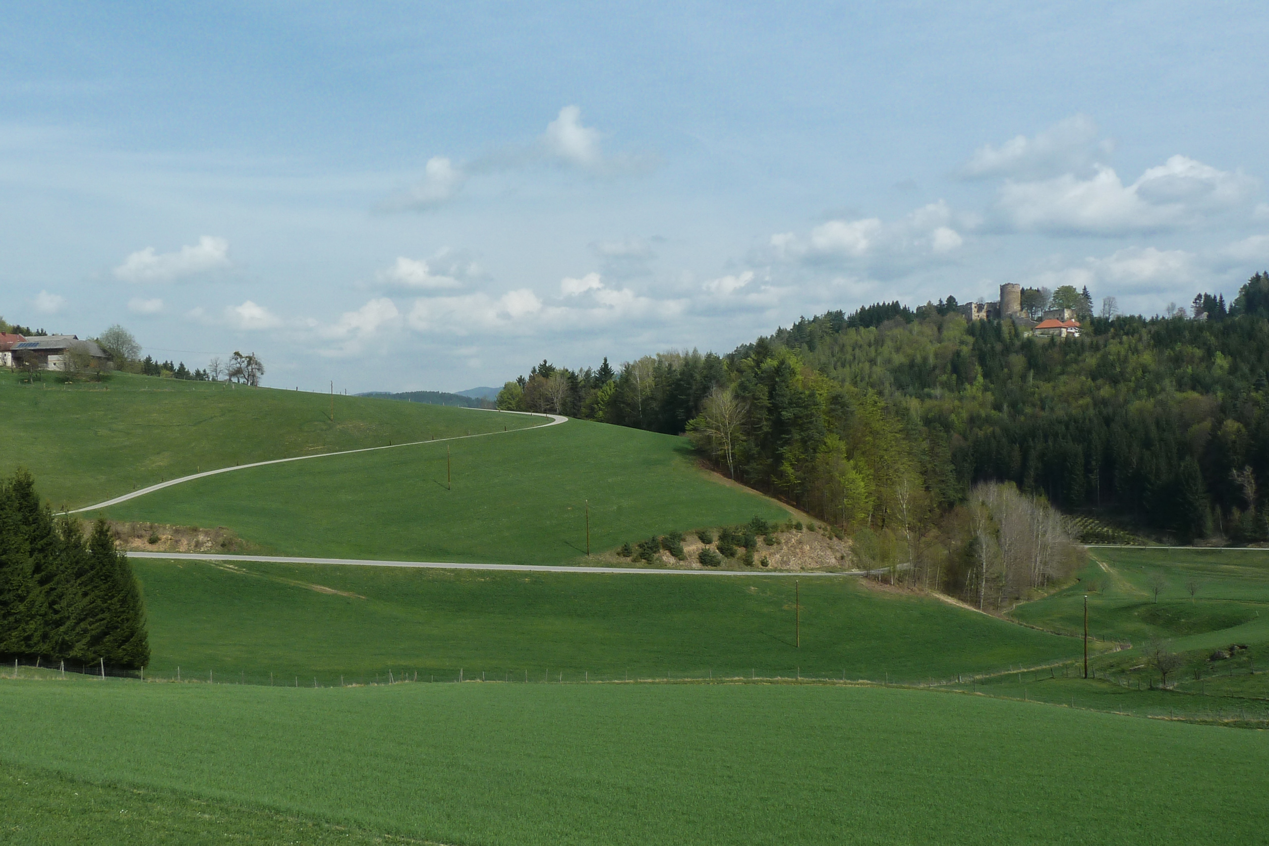 Mühlviertler Hügelland mit Burgruine